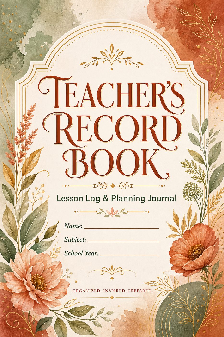 Teacher's Record Book cover