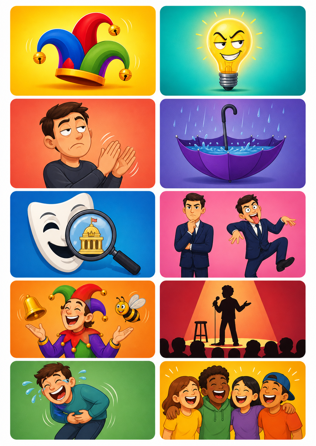 Unit 2 visual flashcards — Humour