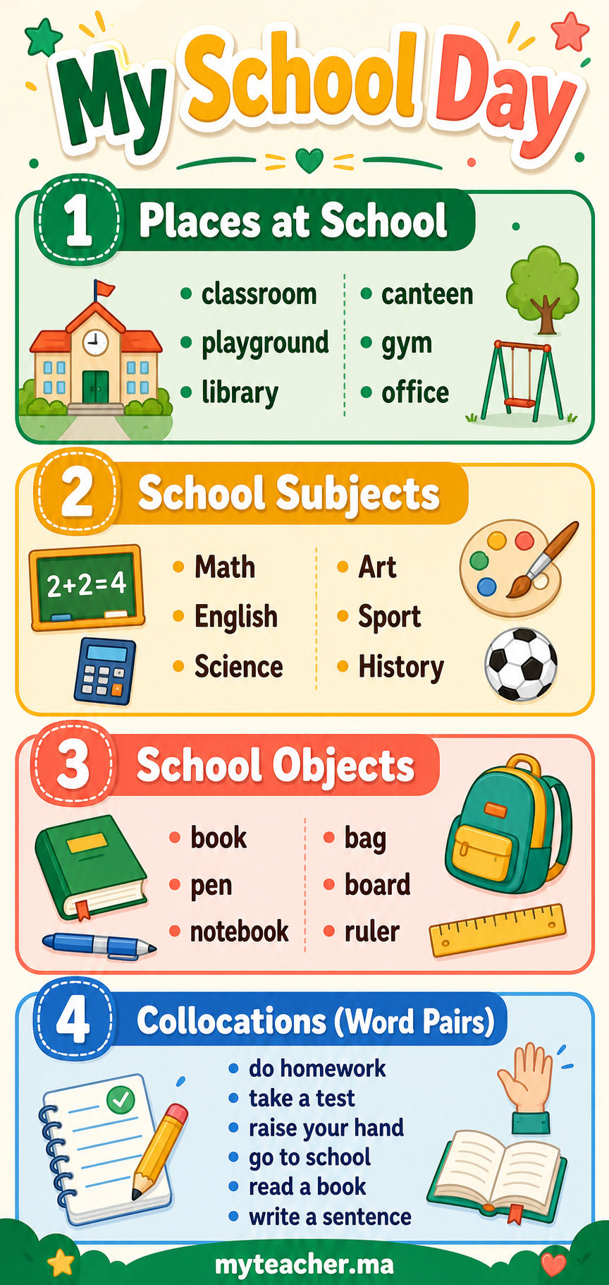 My School Day — Summary Card